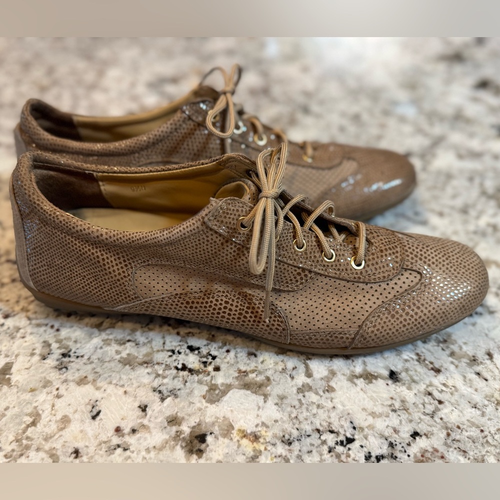 Vaneli Women's Taupe Perforated Sneakers - Picture 2 of 8